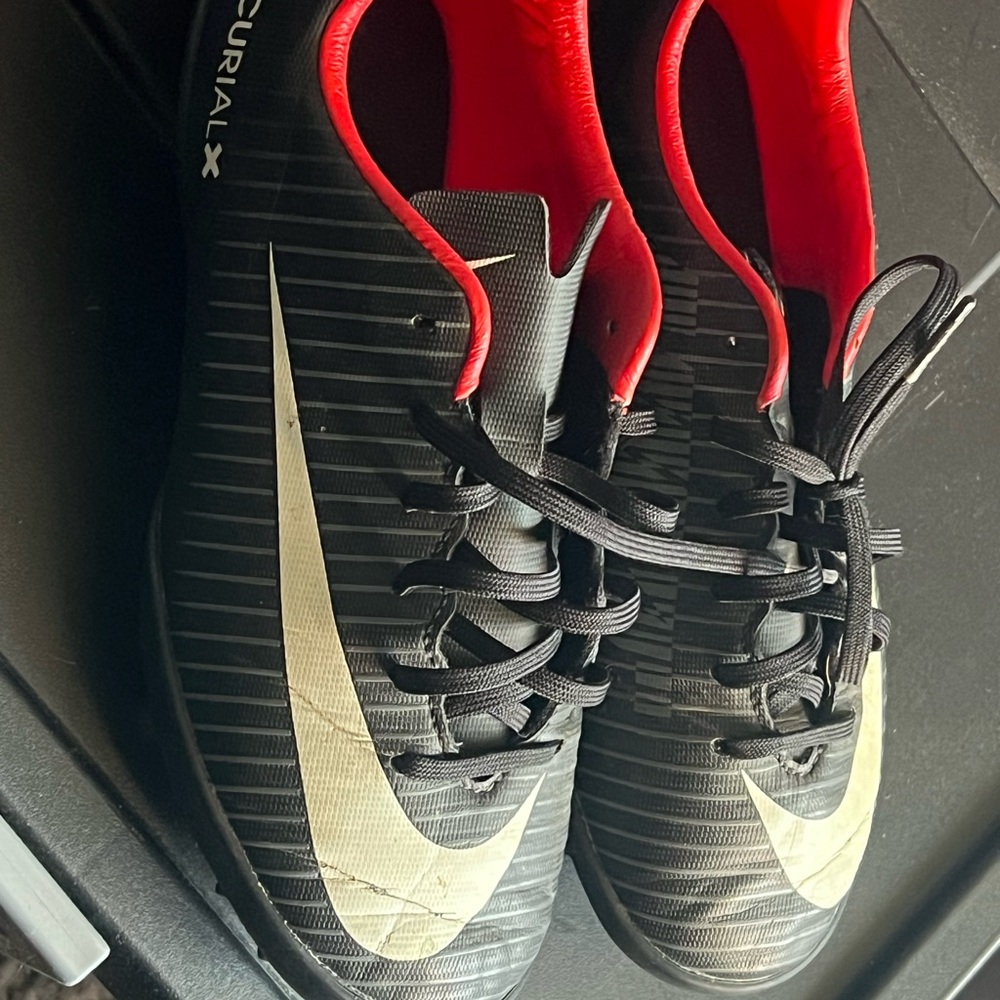 Nike MercurialX Black with Red and White Accents